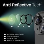 NORTHJO 3 Set 6-tlg. Kameraobjektiv-Schutzhülle Metallringfolie, For iPhone 15 / 15 Plus / 14 / 14 Plus – Bild 4