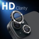 NORTHJO 3 Set 6-teilig Kameraobjektivschutz Diamant Metallringfolie, For iPhone 15 / 15 Plus / 14 / 14 Plus – Bild 5