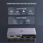 Q301 4K / 60hz HD Video Aluminium Legierung Adapter 3 Eingang 1 Ausgang HDMI Switcher – Bild 4