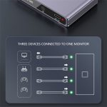 Q301 4K / 60hz HD Video Aluminium Legierung Adapter 3 Eingang 1 Ausgang HDMI Switcher – Bild 7