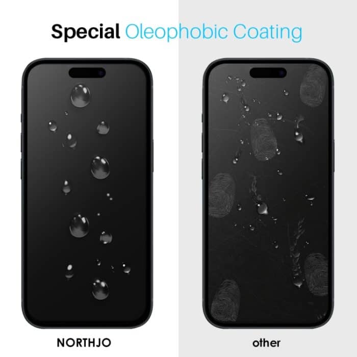 NORTHJO 2 Stück A++ Displayschutzfolie aus gehärtetem Glas mit Installationsrahmen, For iPhone 14 Pro, For iPhone 14 Pro Max – Bild 5