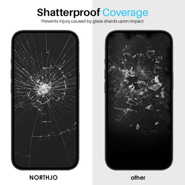 NORTHJO 2 Stück A++ Displayschutzfolie aus gehärtetem Glas mit Installationsrahmen, For iPhone 14 Pro, For iPhone 14 Pro Max – Bild 6