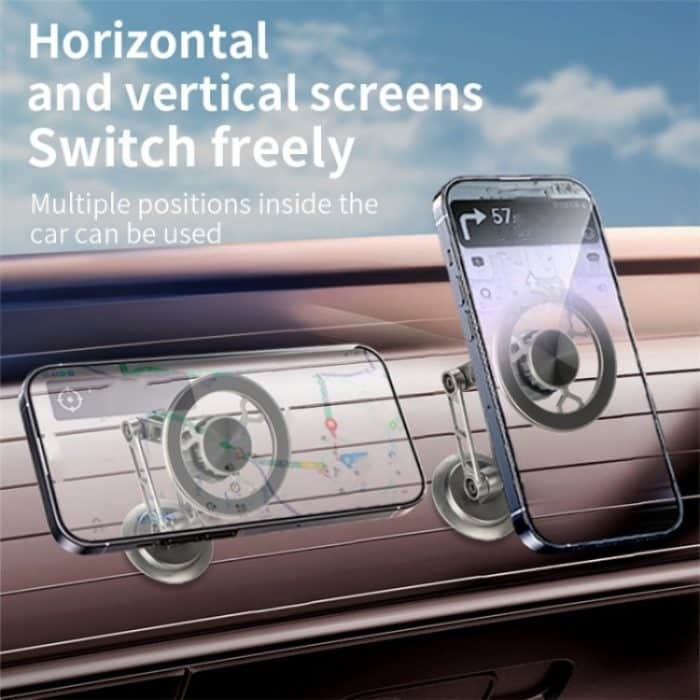 G188 Aluminiumlegierung Verstellbarer Handyständer Auto Armaturenbrett Magnetischer Telefonhalter, G188 Gold, G188 Grey, G188 Silver – Bild 4