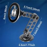 G198 Verstellbarer Roboterarm-Handyständer Auto Armaturenbrett Windschutzscheibe Magnetischer Telefonhalter, G198 Grey, G198 Silver – Bild 7