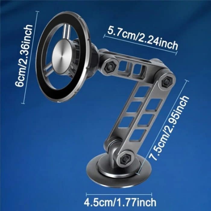 G198 Verstellbarer Roboterarm-Handyständer Auto Armaturenbrett Windschutzscheibe Magnetischer Telefonhalter, G198 Grey, G198 Silver – Bild 7