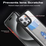 Kartentasche Halter Acryl Hybrid TPU Handyhülle, For iPhone 15, For iPhone 14 Plus, For iPhone 14 – Bild 5