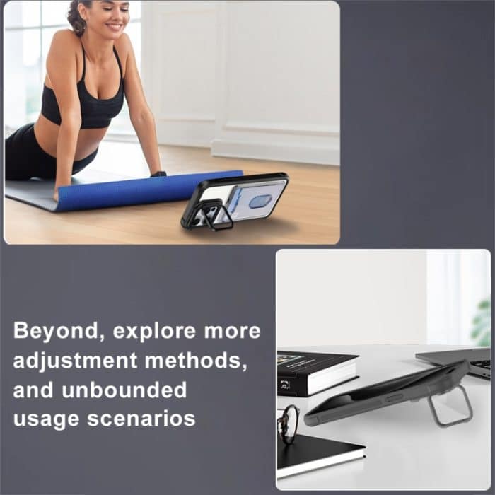 Kartentasche Halter Acryl Hybrid TPU Handyhülle, For iPhone 16, For iPhone 15 Pro Max, For iPhone 15 Plus – Bild 6