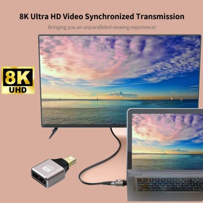 JUNSUNMAY 8K 60Hz Mini-DisplayPort-Stecker auf DisplayPort-Buchse-Adapter DP-Konverter – Bild 5