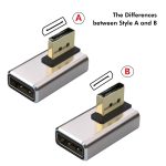 JUNSUNMAY 8K@60Hz PD1.4 DisplayPort-Stecker auf DisplayPort-Buchse-Adapterkonverter, A, B – Bild 2
