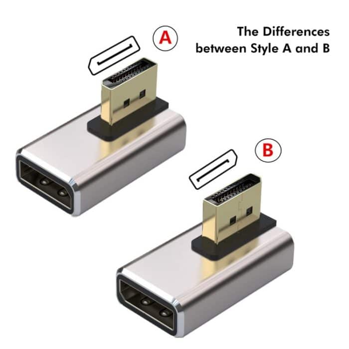JUNSUNMAY 8K@60Hz PD1.4 DisplayPort-Stecker auf DisplayPort-Buchse-Adapterkonverter, A, B – Bild 2