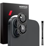 NORTHJO CD Vein Kameraobjektivschutz aus gehärtetem Glas für die Rückseite des Objektivs, For iPhone 16 / 16 Plus