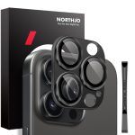 NORTHJO CD Vein Kameraobjektivschutz aus gehärtetem Glas für die Rückseite des Objektivs, For iPhone 16 Pro / 16 Pro Max