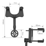 23-H06 Magnetische Telefon Halterung Einstellbare Winkel Auto Rückspiegel Halterung – Bild 7