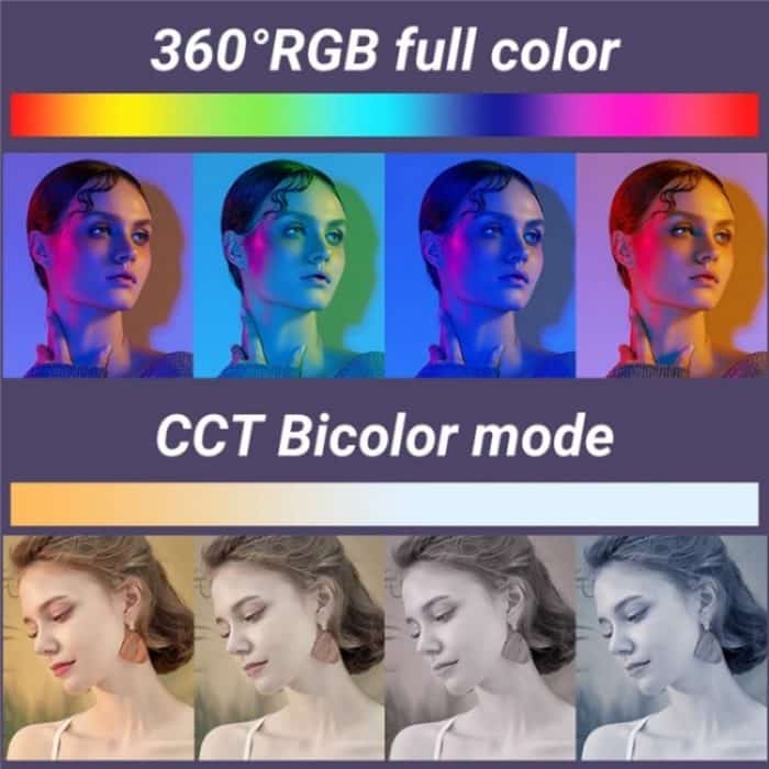 M1SE 12 Effekte RGB Fotografie Lampe 0,96-Zoll-TFT-Bildschirm Tasche Fülllicht – Bild 5