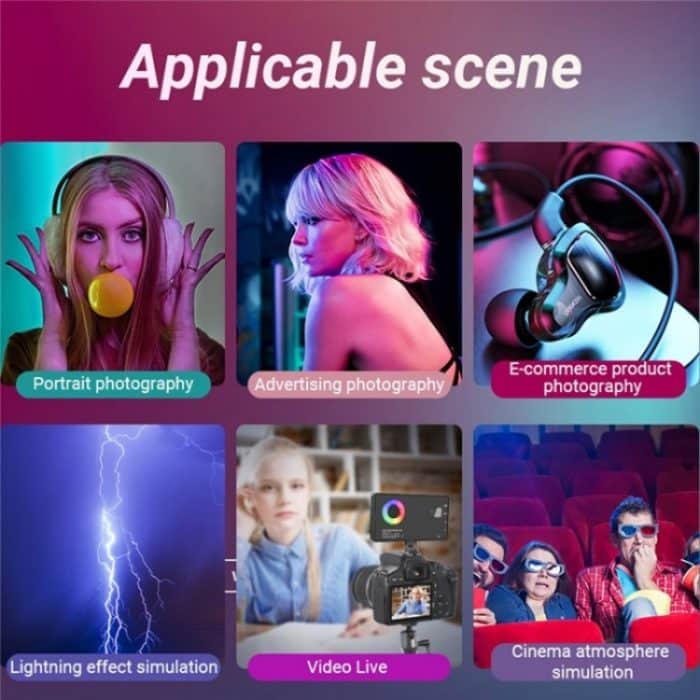 M1SE 12 Effekte RGB Fotografie Lampe 0,96-Zoll-TFT-Bildschirm Tasche Fülllicht – Bild 7