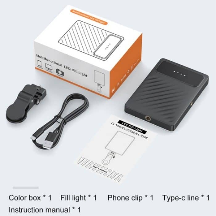 V16SE Für Handy/Tablet/Laptop Drei Licht Modi Clip-On Tasche Mini Füllen Licht – Bild 11