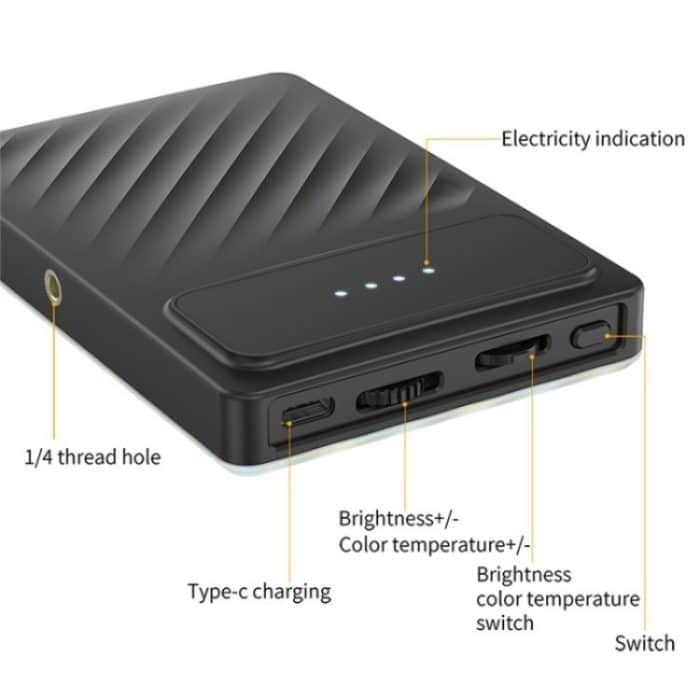 V16SE Für Handy/Tablet/Laptop Drei Licht Modi Clip-On Tasche Mini Füllen Licht – Bild 3