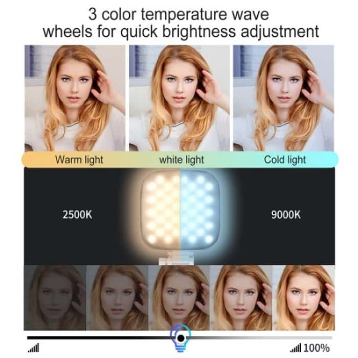 V15 Mini Clip-On Tragbare LED Fülllicht Telefon Laptop Video Konferenz Live-Streaming Fülllampe, V15 – Bild 3