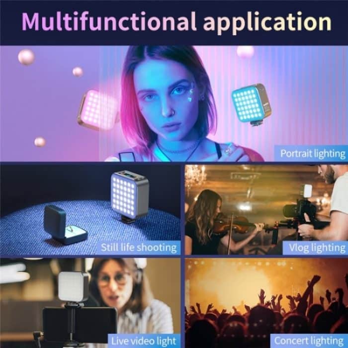 D01 Dimmbare Fotografie LED Fülllicht Tragbares Mini Kamera Telefon RGB Fülllicht – Bild 5