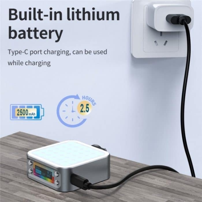 D01 Dimmbare Fotografie LED Fülllicht Tragbares Mini Kamera Telefon RGB Fülllicht – Bild 7