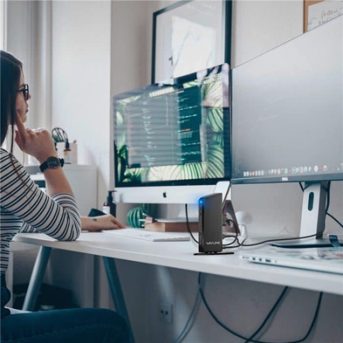 WAVLINK UG39PD1 13-in-1-Dockingstation mit drei Monitoren vom Typ C und 4K HD, US Plug, UK Plug, EU Plug, AU Plug – Bild 8