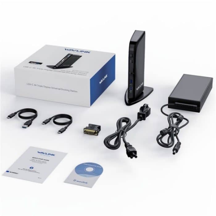 WAVLINK UG39PD1 13-in-1-Dockingstation mit drei Monitoren vom Typ C und 4K HD, US Plug, UK Plug, EU Plug, AU Plug – Bild 9