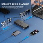 WAVLINK UG69PD8 Pro 18-in-1 DP/HD 5K Vierfach-Display USB C Universal-Dockingstation, US Plug, EU Plug, UK Plug, AU Plug – Bild 6