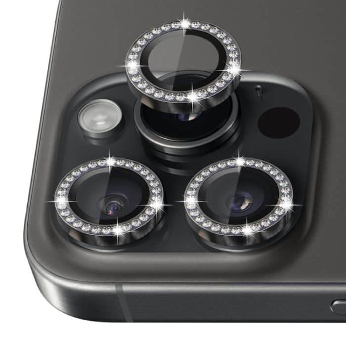 NORTHJO Strass Kamera Objektiv Schutz Gehärtetem Glas Metall Ring Film, For iPhone 16 Pro / 16 Pro Max – Bild 3