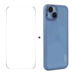 ENKAY Hat-Prince durchscheinende, matte TPU-Telefonhülle mit Linsenfolie + 9H Big Arc Edge-Folie, For iPhone 14 Plus, For iPhone 14, For iPhone 14 Pro, For iPhone 14 Pro Max
