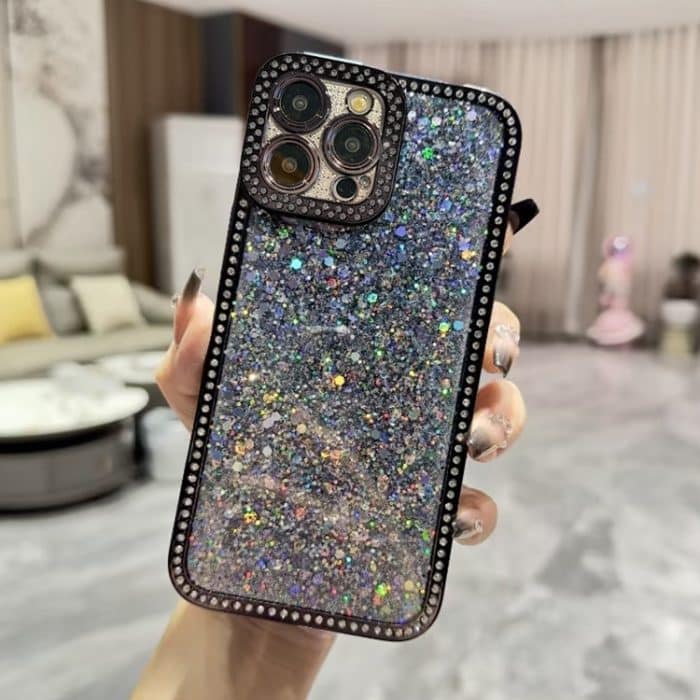TPU-Telefonhülle mit Diamant-Glitzer-Pailletten, For iPhone 16 Pro Max, For iPhone 16 Pro, For iPhone 16 Plus, For iPhone 16 – Bild 1
