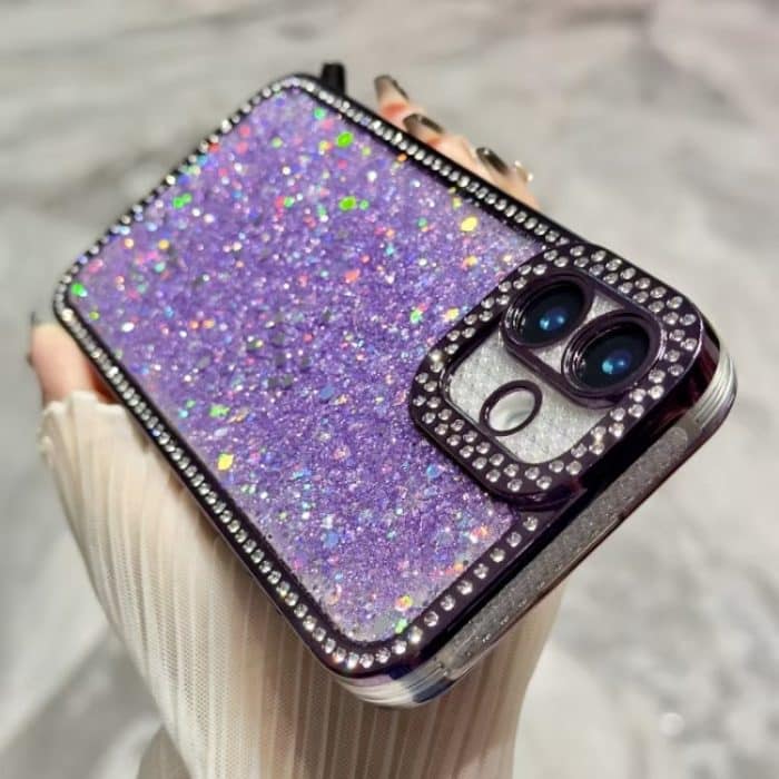 TPU-Telefonhülle mit Diamant-Glitzer-Pailletten, For iPhone 15 Pro Max, For iPhone 15 Pro, For iPhone 15 Plus, For iPhone 15 – Bild 4