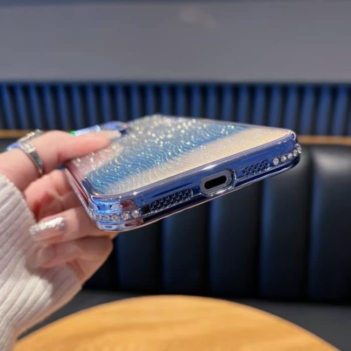 Diamant Wasser Ripple Gradient Glitter TPU Handyhülle, For iPhone 16 Pro Max, For iPhone 16 Pro, For iPhone 16 Plus, For iPhone 16 – Bild 6