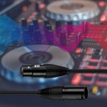 XLR-Mikrofonkabel, 1,5 m, XLR-Stecker auf XLR-Buchse, symmetrisches 3-poliges Mikrofonkabel, schwarz – Bild 3