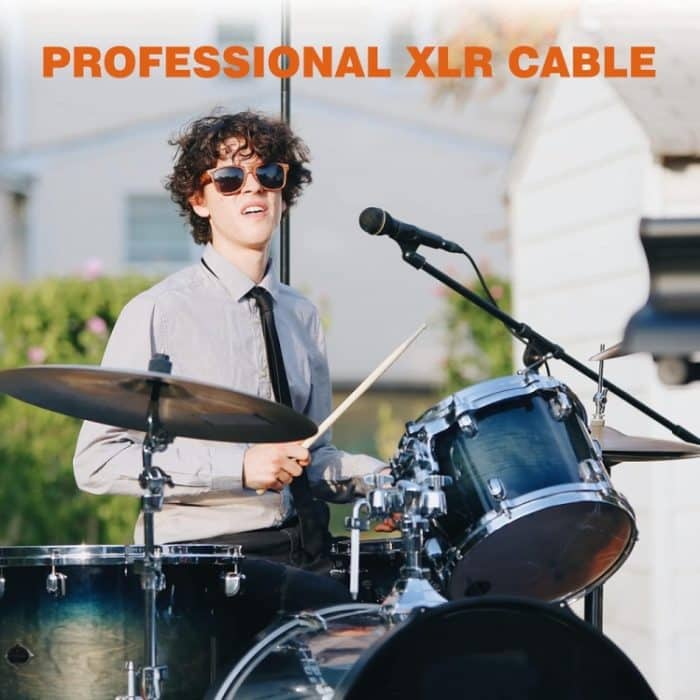 XLR-Mikrofonkabel, 1,5 m, XLR-Stecker auf XLR-Buchse, symmetrisches 3-poliges Mikrofonkabel, schwarz – Bild 4