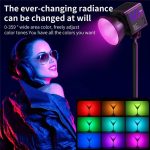 C60R 60W RGB Bühnenlampe Professionelle Videofotografie COB Fülllicht mit 8 Batterien, US Plug, UK Plug, EU Plug – Bild 9