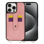 Umhängetasche aus Haut mit Kartenhalter und Handyhülle, For iPhone 15 Pro Max, For iPhone 15 Pro, For iPhone 15 Plus, For iPhone 15