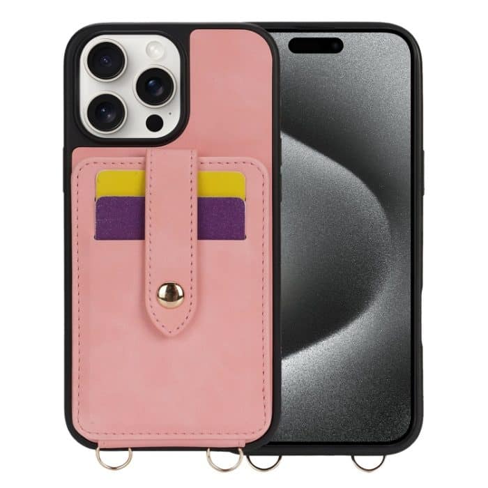 Umhängetasche aus Haut mit Kartenhalter und Handyhülle, For iPhone 15 Pro Max, For iPhone 15 Pro, For iPhone 15 Plus, For iPhone 15 – Bild 1
