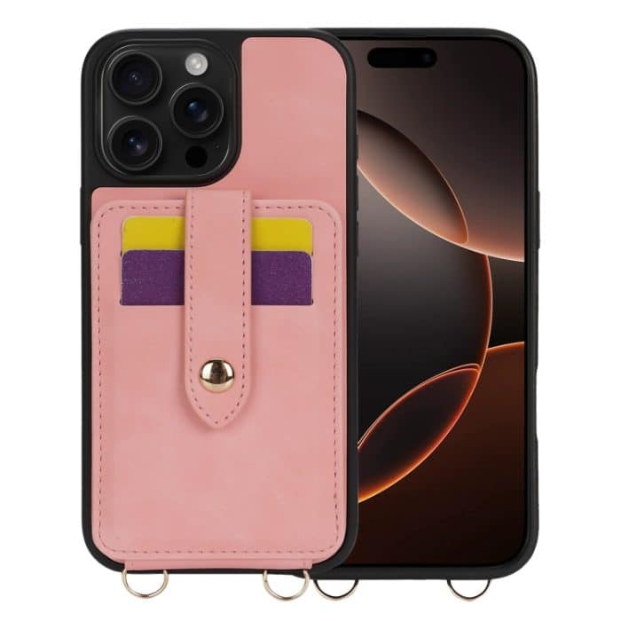 Umhängetasche aus Haut mit Kartenhalter und Handyhülle, For iPhone 16 Pro Max, For iPhone 16 Pro, For iPhone 16 Plus, For iPhone 16 – Bild 1