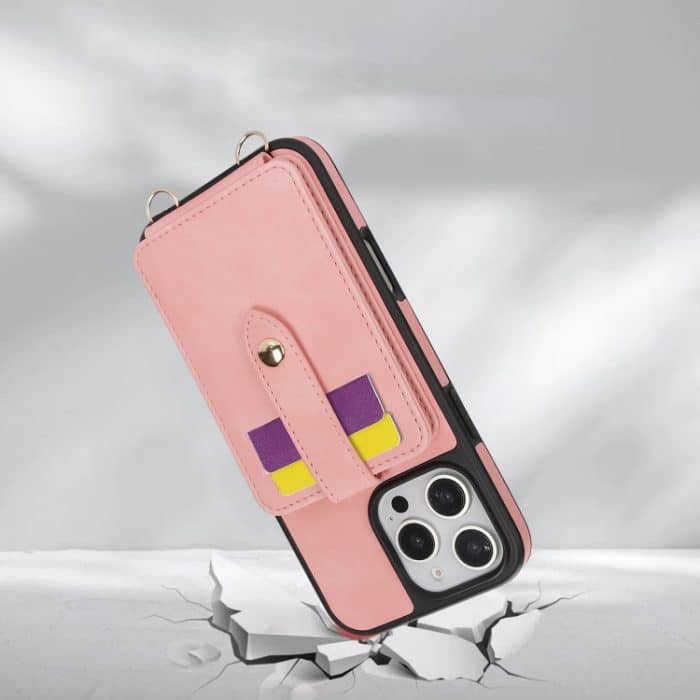 Umhängetasche aus Haut mit Kartenhalter und Handyhülle, For iPhone 16 Pro Max, For iPhone 16 Pro, For iPhone 16 Plus, For iPhone 16 – Bild 5