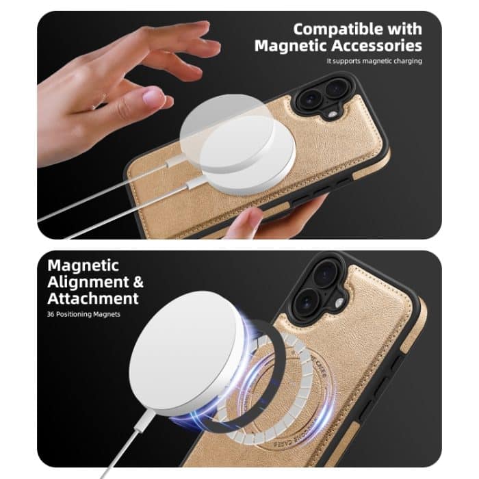 Shield Multifunktionale MagSafe Kartentasche Handyhülle, For iPhone 16, For iPhone 15 Pro Max, For iPhone 15 Pro – Bild 3