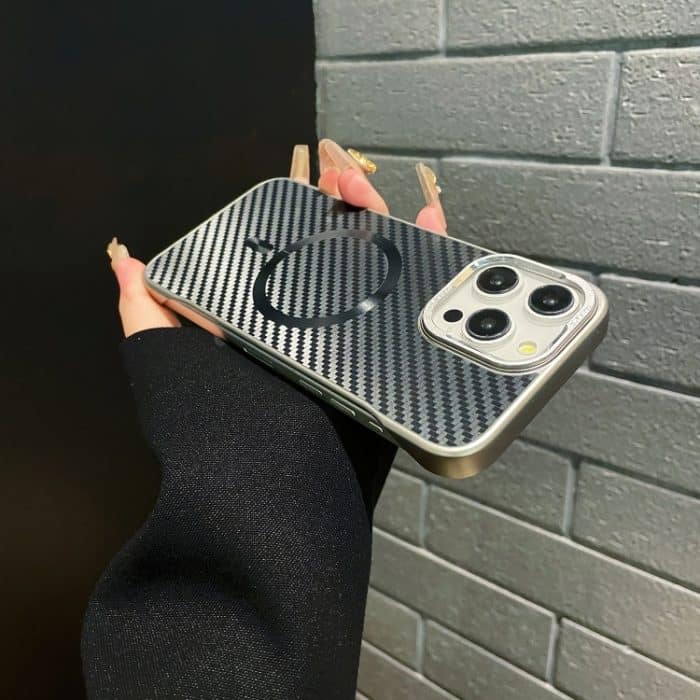 AG Rahmenlose MagSafe-Telefonhülle aus Kohlefaser, For iPhone 14, For iPhone 14 Pro, For iPhone 14 Pro Max, For iPhone 13 Pro Max – Bild 3