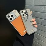 Metallhalter, schlichte MagSafe-Telefonhülle aus Leder, For iPhone 16 Pro Max, For iPhone 16 Pro, For iPhone 16 Plus, For iPhone 16 – Bild 2