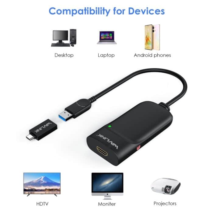 WAVLINK UG3501H Super Speed ​​USB 3.0 auf HDMI/Multi-Monitor Video-Grafik-Adapter – Bild 4