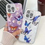 TPU-Telefonhülle mit plattierender Textur und Schmetterlingsmotiv und Glitzerlinsenfolie, For iPhone 14, For iPhone 14 Pro, For iPhone 14 Pro Max, For iPhone 13 Pro Max – Bild 2