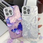 TPU-Telefonhülle mit Schmetterlings-Armband und Beschichtungstextur und Glitzerlinsenfolie, For iPhone 14, For iPhone 14 Pro, For iPhone 14 Pro Max, For iPhone 13 Pro Max – Bild 3