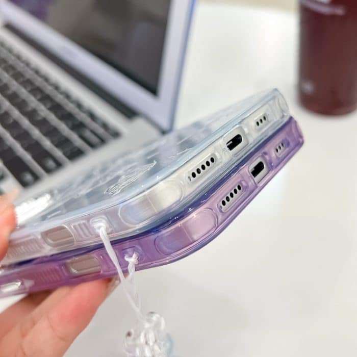 TPU-Telefonhülle mit Schmetterlings-Armband und Beschichtungstextur und Glitzerlinsenfolie, For iPhone 13 Pro, For iPhone 13 – Bild 7