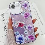 Galvanik Laser Blumen Pflanzen Textur TPU Handyhülle, For iPhone 16e