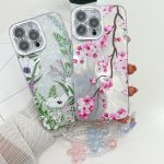 Galvanisieren Blumen Pflanzen Textur Armband TPU Handyhülle, For iPhone 16e – Bild 2