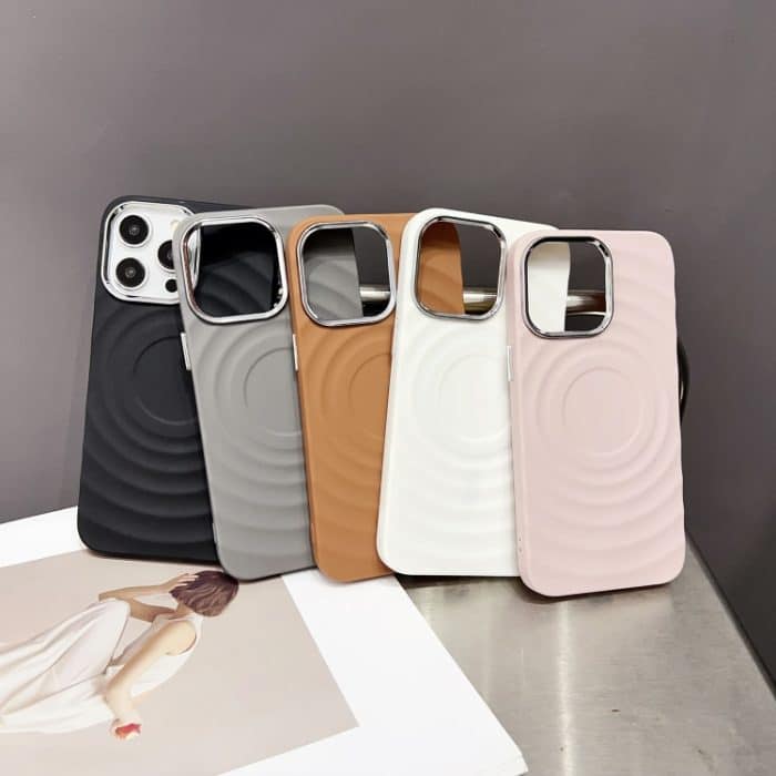 Wave MagSafe TPU-Telefonhülle mit silbernem Linsenrahmen, For iPhone 15 Pro Max, For iPhone 15 Pro, For iPhone 15 Plus, For iPhone 15 – Bild 2