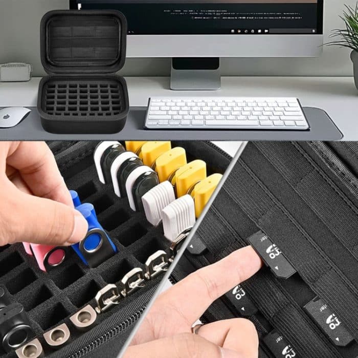 USB-Flash-Laufwerke Kartenbox Elektronische Ersatzteile Aufbewahrungstasche – Bild 5